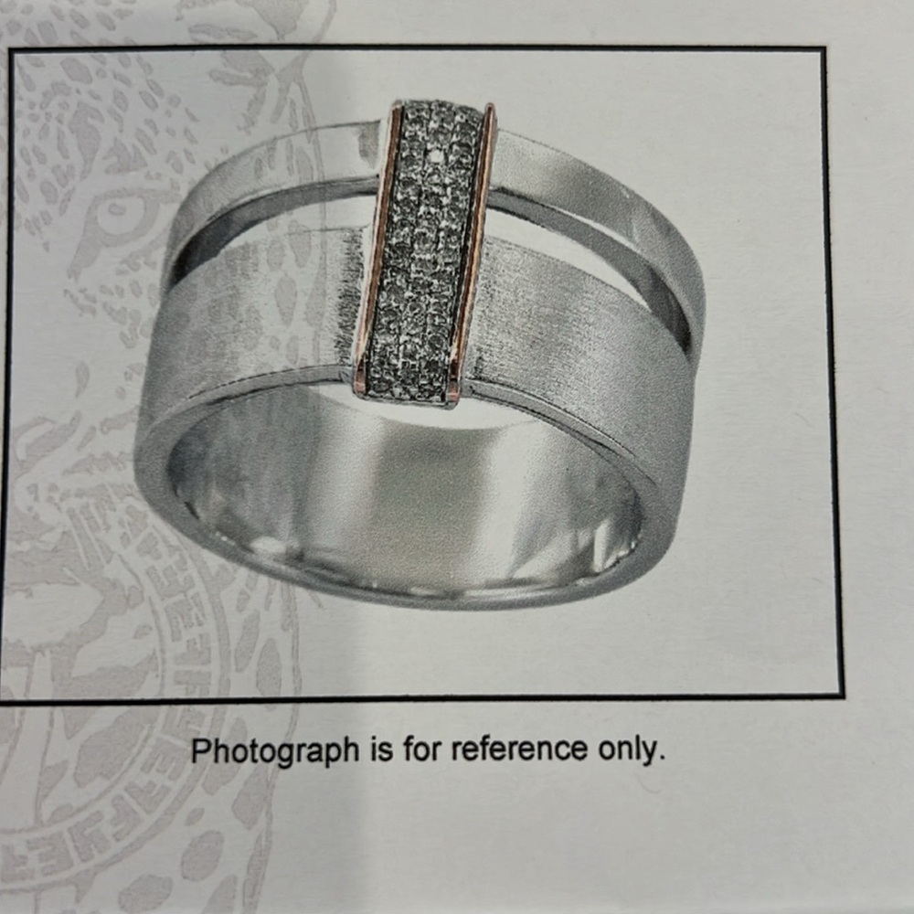 EFFY Sterling Silver Diamond Ring, size 7 - Picture 13 of 15
